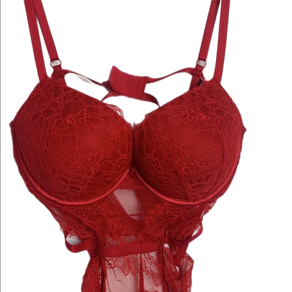 Victoria’s Secret Laced Red Teddy size  XL - Picture 5 of 11